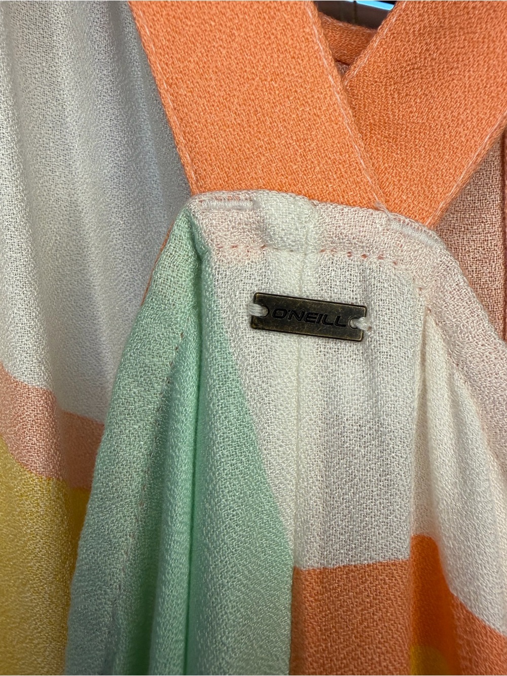 O'Neill Colorblock Maxi Dress in Yellow, Coral, Mint & Navy - Picture 3 of 7
